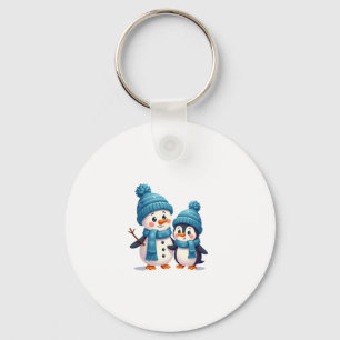 Christmas Merry Christmas For Gift Penguin Snowman Keychain