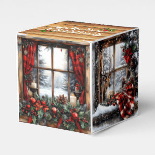 Christmas Merry Christmas Hunting Cabin Snow Gift Favor Box
