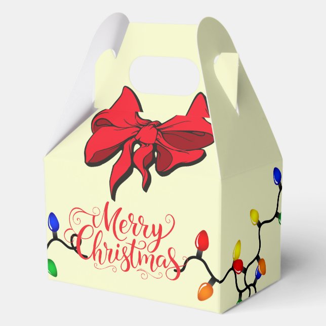 Christmas Merry Christmas Lights Favor Gift Favor Favor Box (Front)