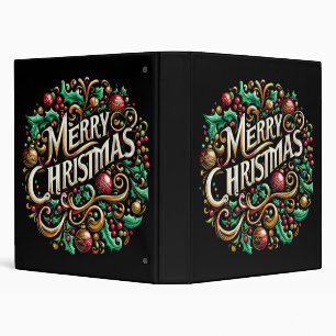 Christmas Merry Christmas Morning Holiday Cute Binder