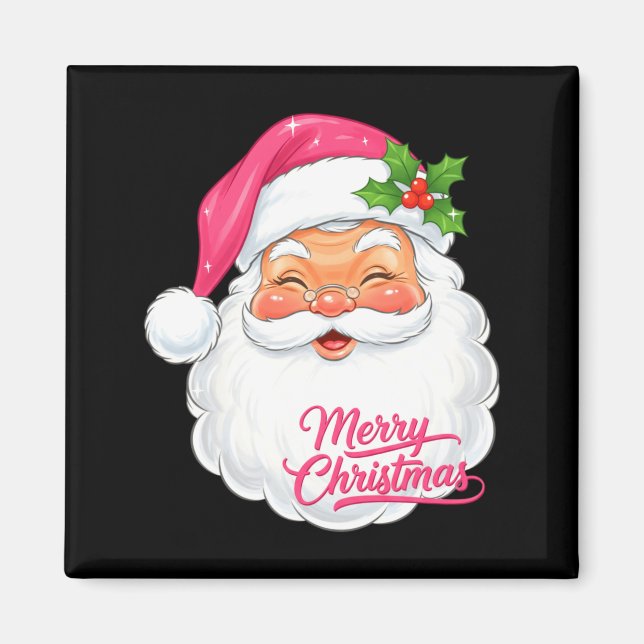 Christmas Merry Christmas Santa Face Jolly Santa C Magnet (Front)