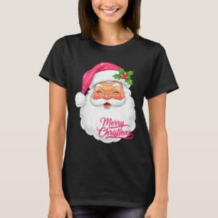 Christmas Merry Christmas Santa Face Jolly Santa C T-Shirt