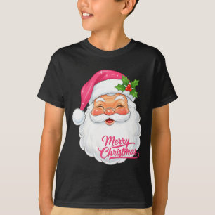 Christmas Merry Christmas Santa Face Jolly Santa C T-Shirt