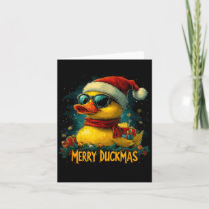 Christmas Merry Duckmas Funny Quackmas Pajama Duck Card