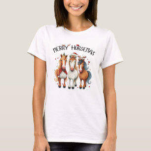Christmas Merry Horsemas Christmas Horse  T-Shirt