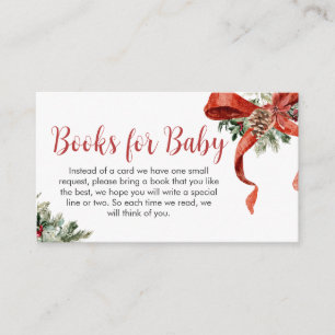 Christmas Merry Little Baby Shower Books for Baby Enclosure Card