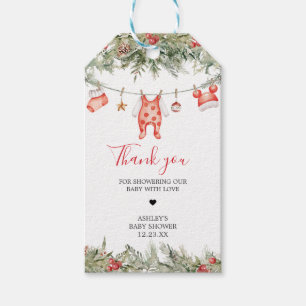 Christmas Merry Little Baby Shower Favour Tags