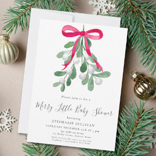  Christmas Merry Little Baby Shower  Invitation