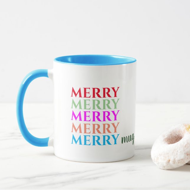 Christmas Merry Merry Merry Merry Merry Mug (With Donut)
