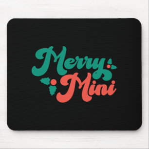Christmas Merry Mini Cute Modern Tygraphy Script B Mouse Pad