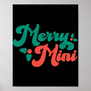 Christmas Merry Mini Cute Modern Tygraphy Script B Poster