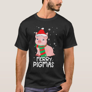 Christmas Merry Pigmas Funny Xmas Pajama For Pig L T-Shirt