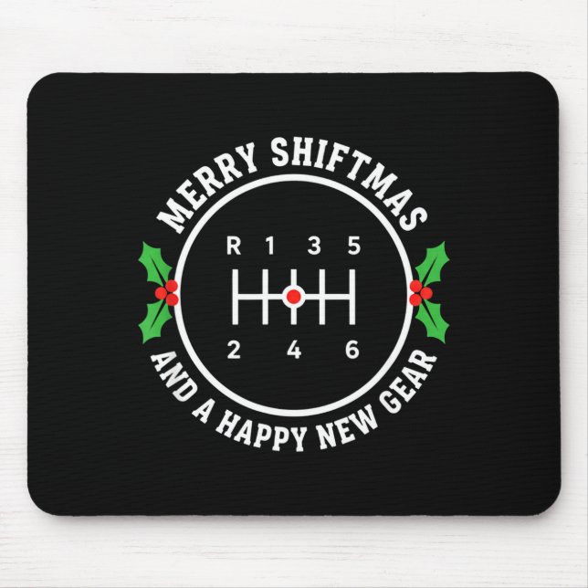 Christmas Merry Shiftmas And A Happy New Manual Sh Mouse Pad (Front)