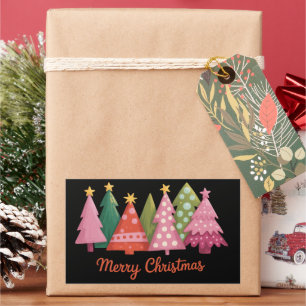 Christmas Merry Xmas Trees Holiday Preppy Sticker