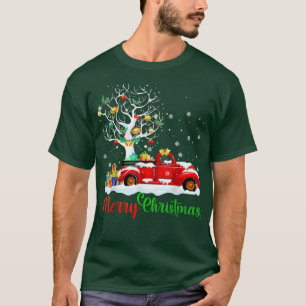Christmas Merry Xmas Vibes Red Truck Christmas Tre T-Shirt