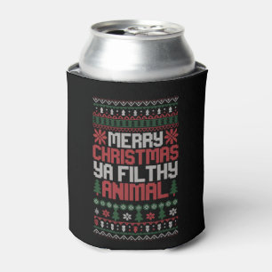 Christmas Merry Xmas Ya Filthy Animal Meme Ugly  Can Cooler