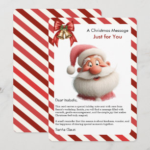 Christmas Message Card from Santa for Children