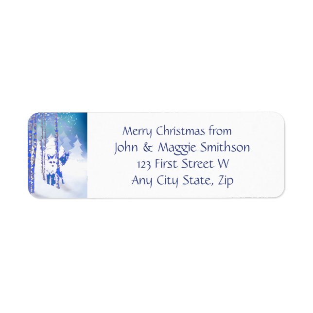 Christmas Message Fox Animal Forest Animal Art (Front)