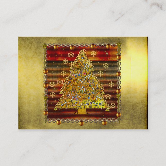 Christmas Metal Tree Business Card (Front)