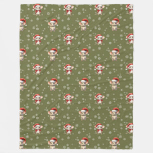 CHRISTMAS MICE FLEECE BLANKET