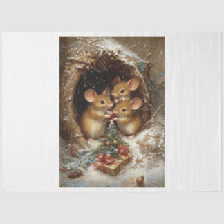 Christmas Mice Tissue Paper