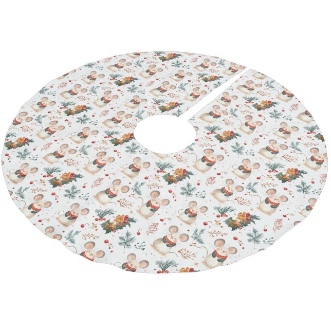 Christmas Mice Tree Skirt (Angled)