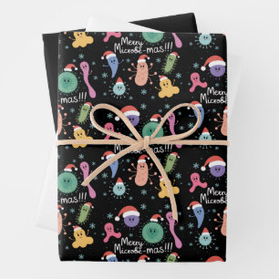 Christmas Microbiology Science Teacher Microbe Wrapping Paper Sheet