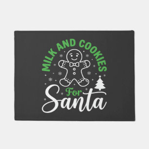 Christmas Milk and Cookies for Santa Doormat
