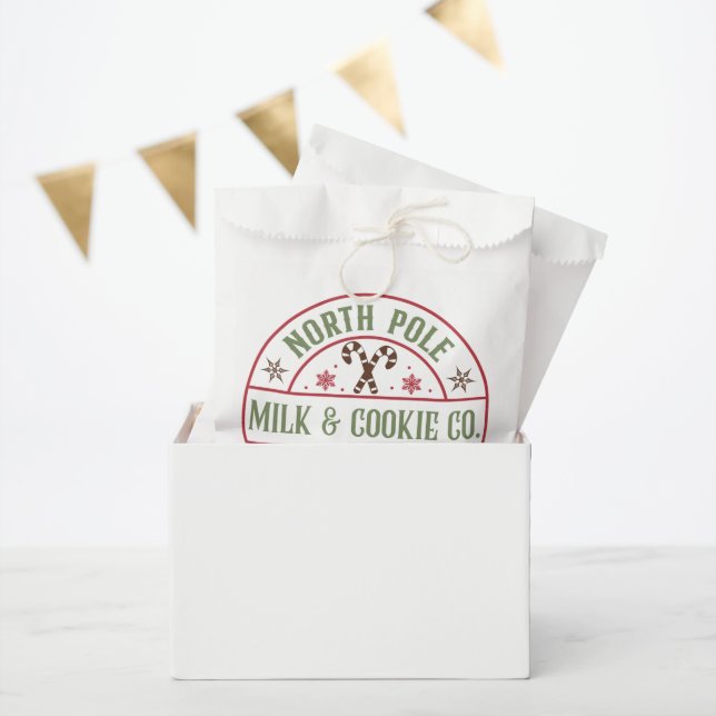 Christmas milk cookie company favour bag (Party)