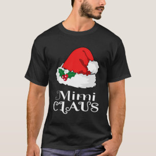 Christmas Mimi Claus Matching Pajama Womens Santa  T-Shirt