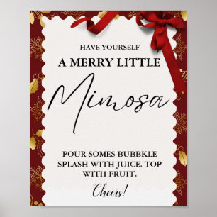 Christmas Mimosa bar Sign  Family Brunch 