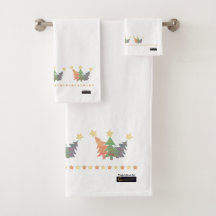 Christmas Mindful Word Art Bath Towels 