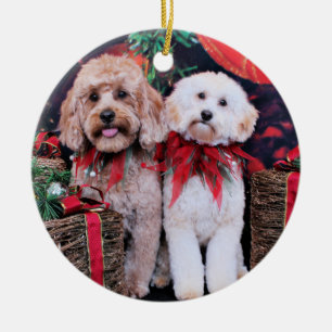 Christmas - Mini Doodles - Maggie Lena Ceramic Ornament
