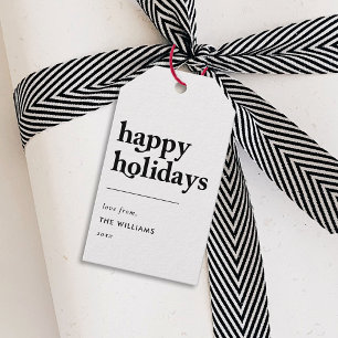 Christmas Minimal Modern Simple Typography Gift Tags