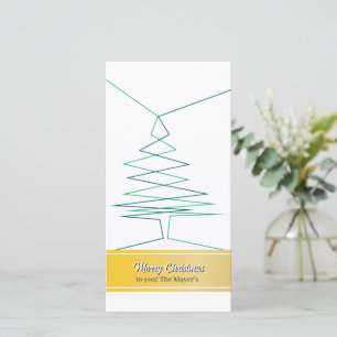 Christmas Minimalist Gold Green Cards