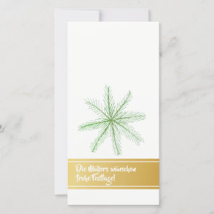 Christmas Minimalistic Gold Green Cards