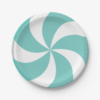 CHRISTMAS MINT CANDY PAPER PLATE