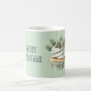 Christmas Mint Pine Cone Cupcake Coffee Mug