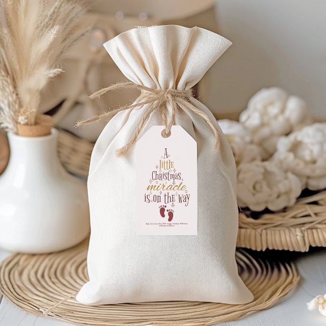  Christmas Miracle Pregnancy Announcement Gift Tags (Creator Uploaded)