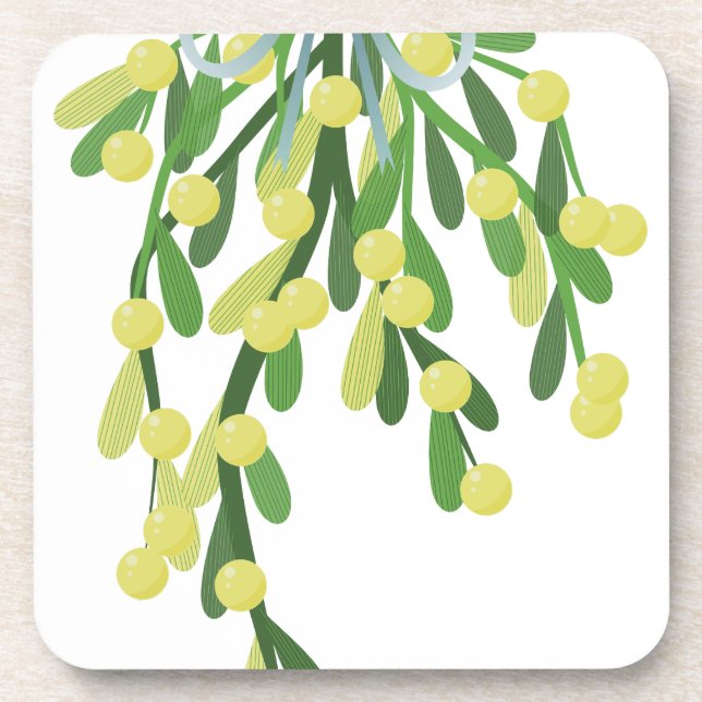 christmas mistletoe coaster (Front)