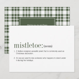 Christmas Mistletoe Definition Holiday Card