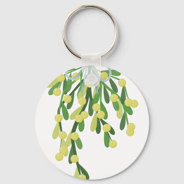 Christmas mistletoe keychain (Front)