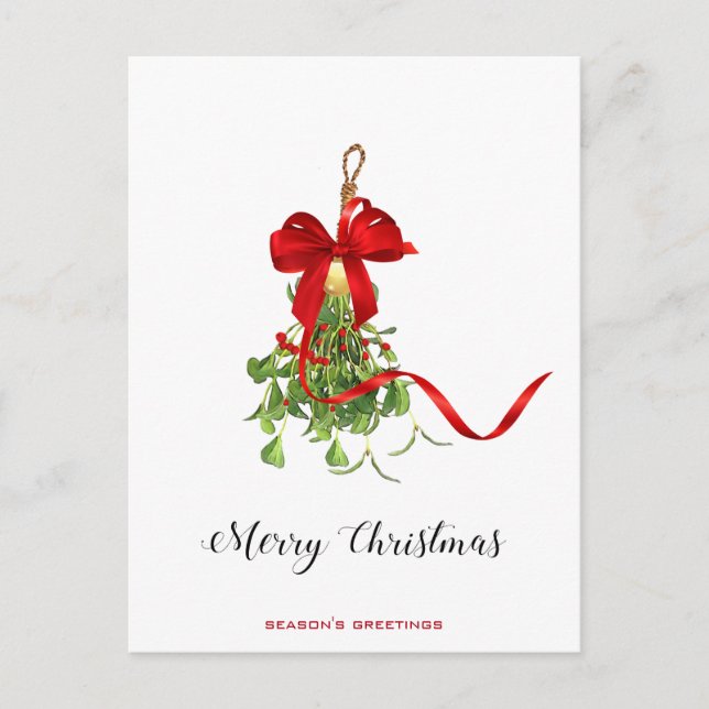 Christmas Mistletoe Postcard (Front)