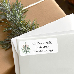 Christmas Mistletoe Return Address