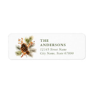 Christmas Mistletoe Return Address Labels