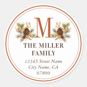 Christmas Mistletoe Round Stickers