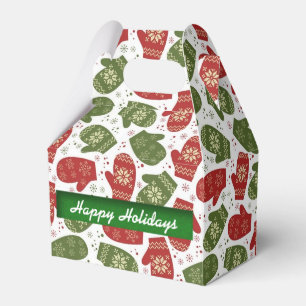 Christmas Mittens Pattern Favour Box