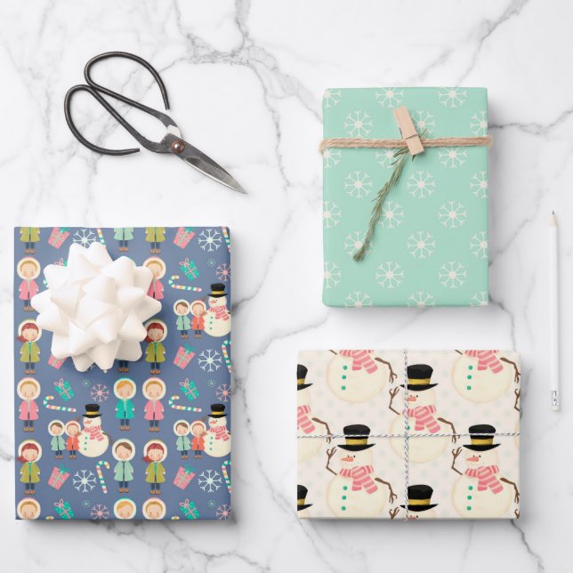 Christmas Mix papers 3 Wrapping Paper Sheet (Front)