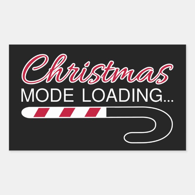 Christmas Mode Loading - X Mas Candy Cane Load Bar Sticker (Front)