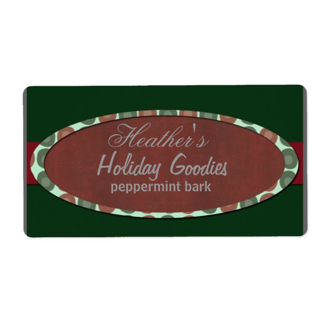 Christmas modern  bakery label (Front)